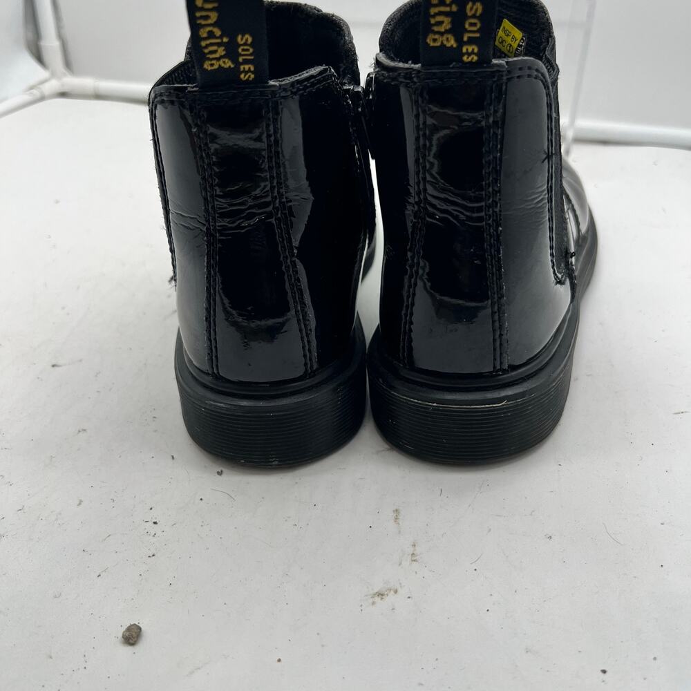 Dr. Martens Booties Boots Womens 5 Black Patent Chelsea Slip Resistant Ankle - Picture 7 of 9